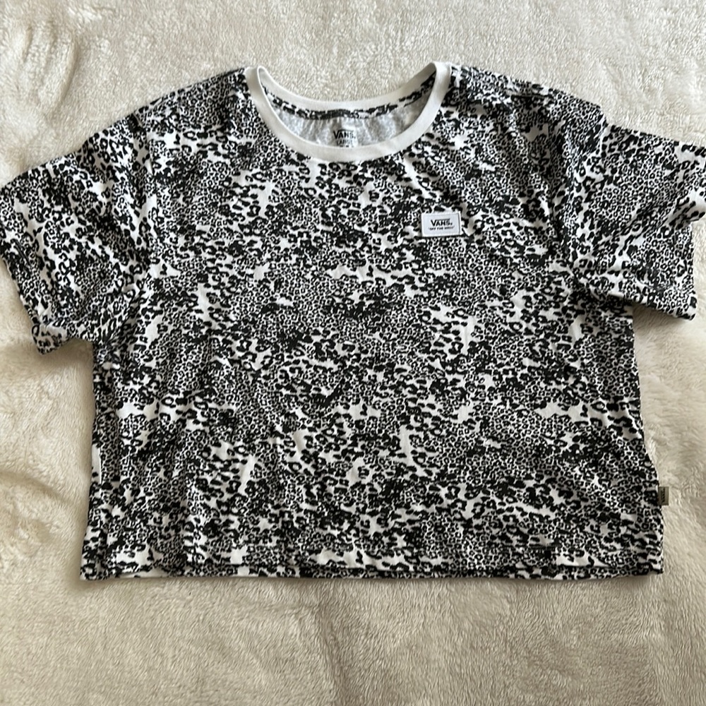 Vans | leopard print - crop top | size large